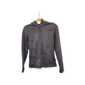 Northface crescent full zip hoodie jacket with a sweater-knit fleece material